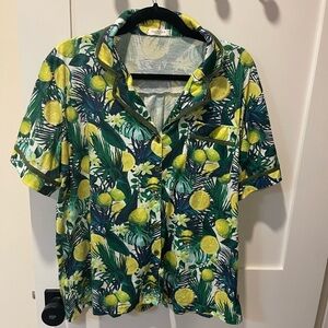 Cubavera Green and Yellow lemons sleep shirt